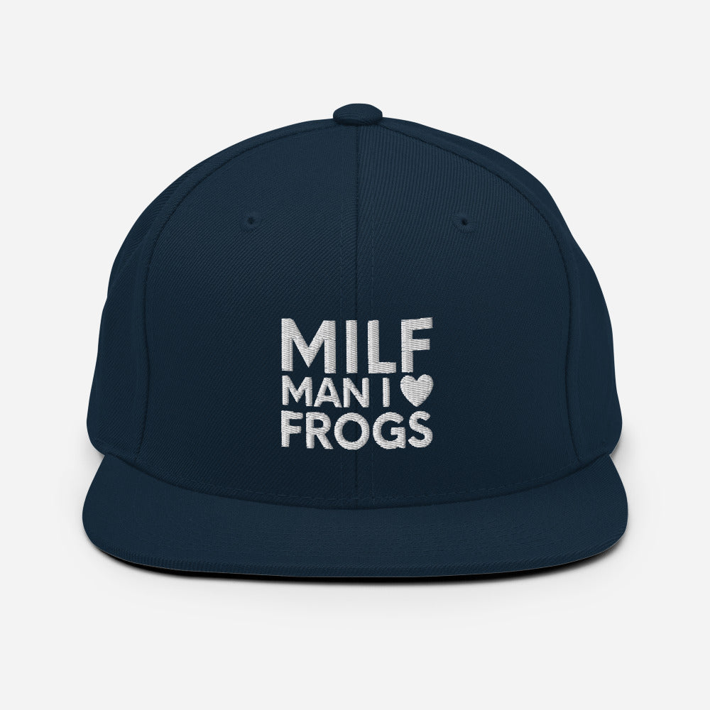 MILF Snapback Hat, Man I Love Frogs Hat, Funny Saying Frog, Funny Anim