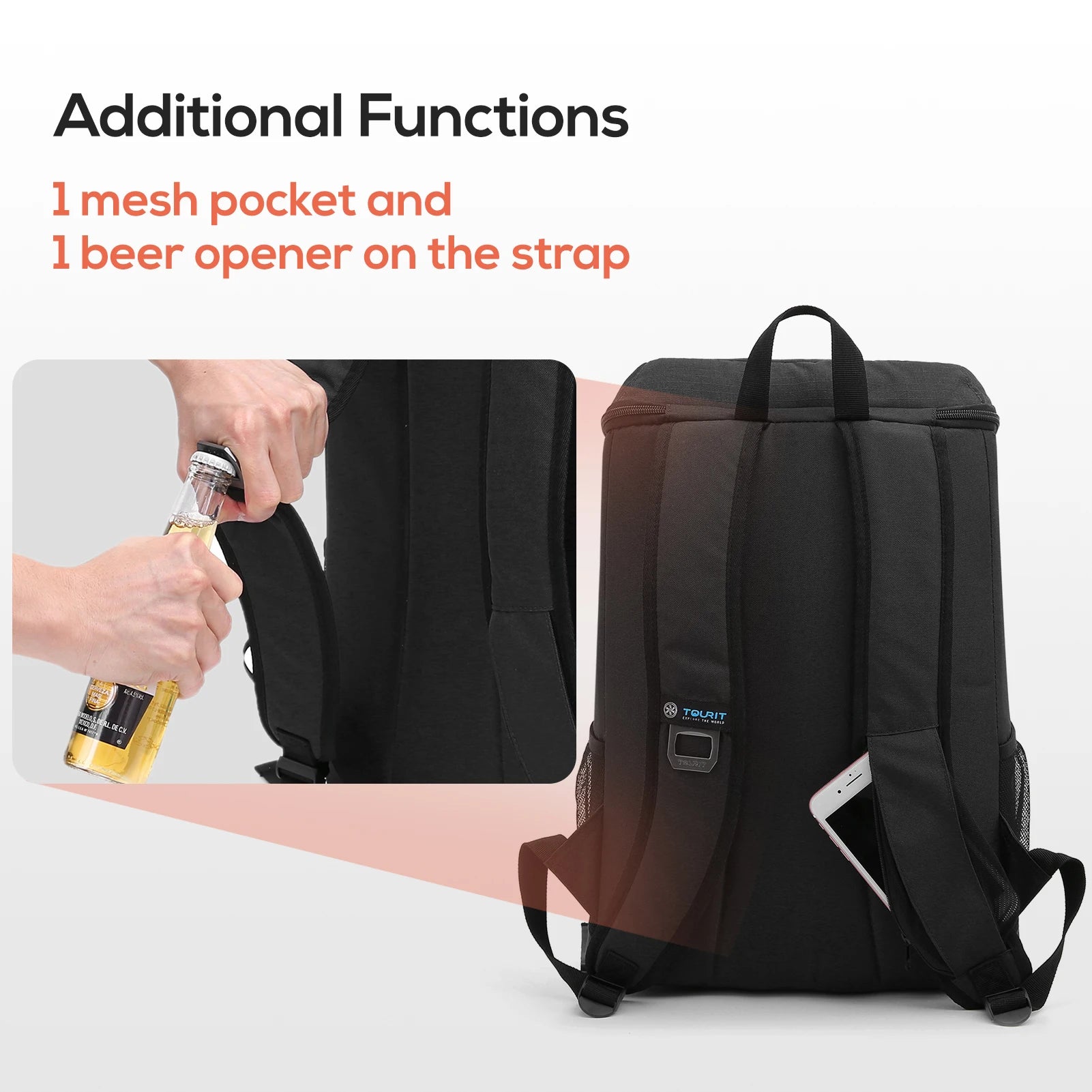 TOURIT 30 Liters Thermal Backpack for Beer Lightweight Waterproof Large Fresh Keeping Insulated Bag Cooler Backpack beach bag