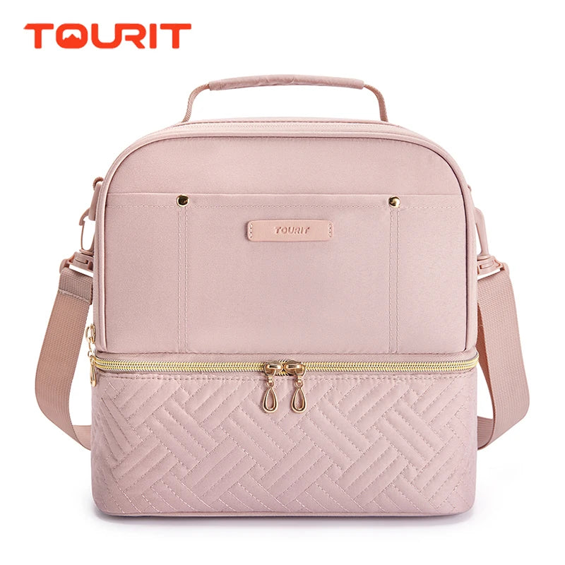 TOURIT Thermal Lunch Bag for Women Cooler Bags for School Picnic Food Insulated Case Durable Waterproof Lunch Boxes Adults