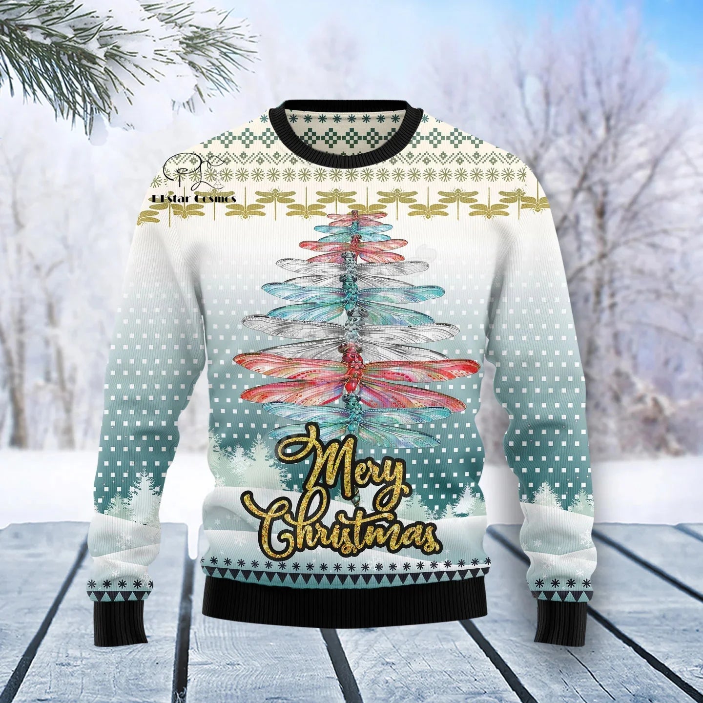 Xmas Santa Claus Cat Animal Colorful Tattoo Retro 3DPrint Funny Christmas Ugly Knitted Sweater Harajuku Casual Long Sleeves X3