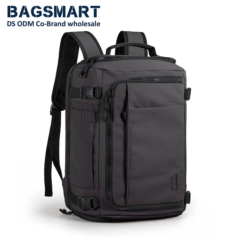 BAGSMART Men's Urban Backpack Travel Backpack MultiFunction Luggage Lightweight Waterproof Airback Backpack Cabin Backpack