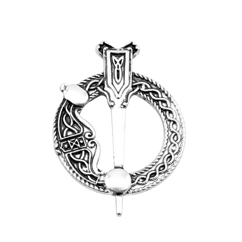 Viking Brooch Cloak Pin Medieval Clasp Jewelry Antique Twists Knotted Fibula Penannular Brooch Collection