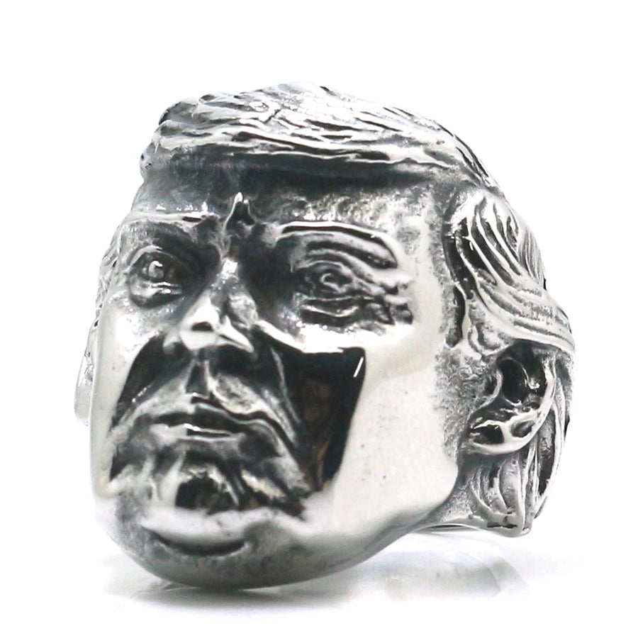 Stainless Steel President Donald Trump Classic Ring