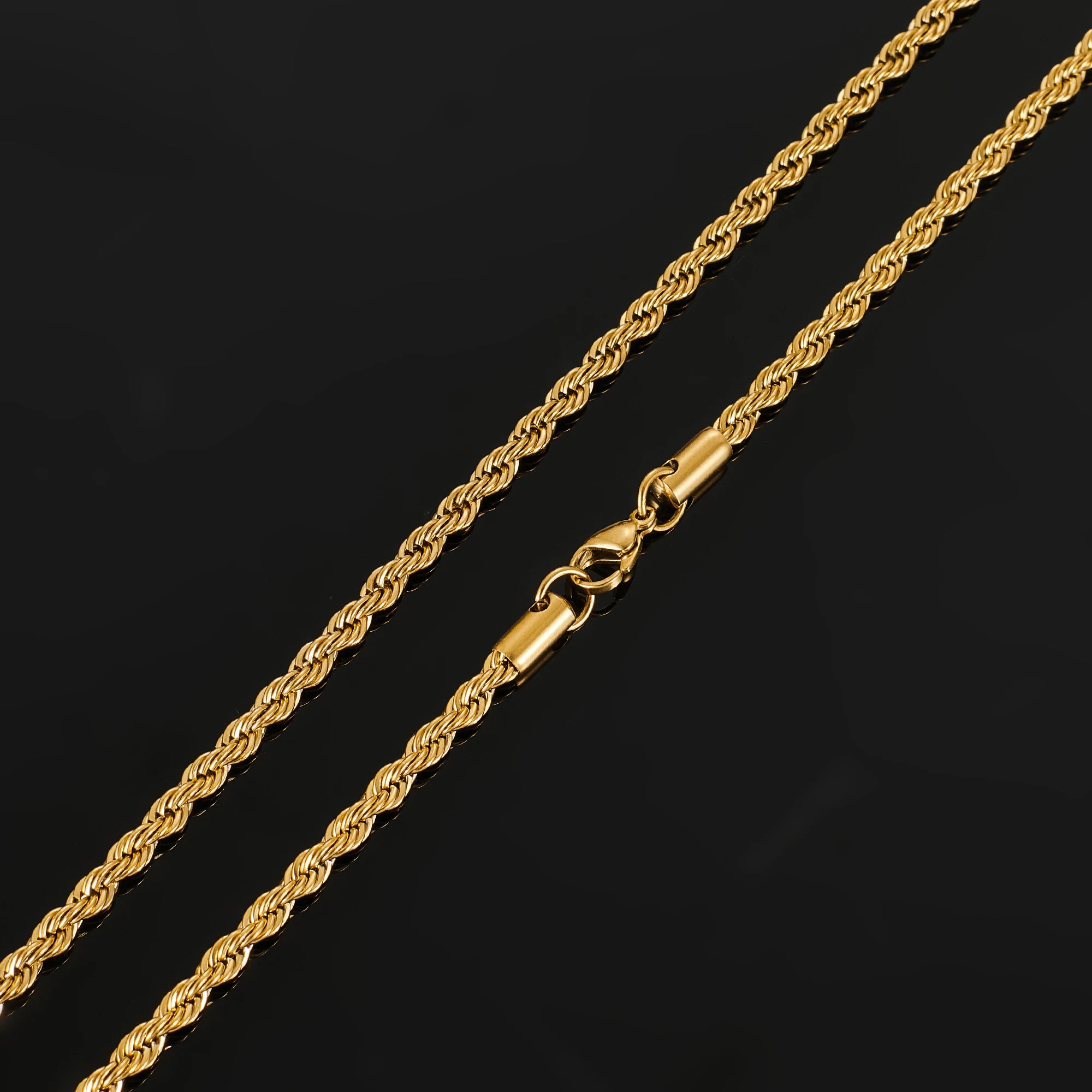 2/3/4/5/6mm Rope Chain Necklace Stainless Steel Men Women Never Fade Choker Jewelry Accessories Gold Color Plated Chains Gift