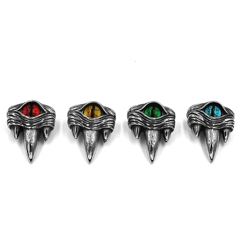 Wizard Ghost Evil Eye Pendant Stainless Steel Jewelry Norse Viking Cool Bear Paw Pendant Biker Gift For Men SWP0600A