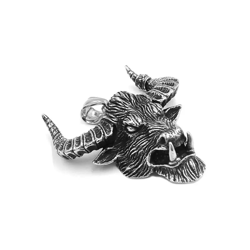 Punk Bull Anhänger Edelstahl Schmuck Exquisite Tier Bull Kopf Nordischen Viking Biker Herren Anhänger Großhandel SWP0568A