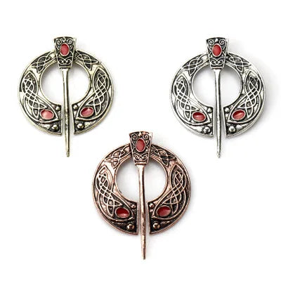 Viking Brooch Cloak Pin Medieval Clasp Jewelry Antique Twists Knotted Fibula Penannular Brooch Collection