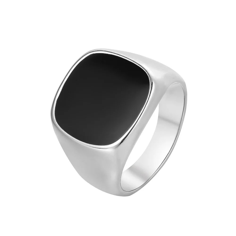 Punk Romantische Vinyl Ring Für Männer Frauen Paar Hochzeit Schmuck Edelstahl Glatte Ringe Hip Hop Party Mode Schmuck Geschenk