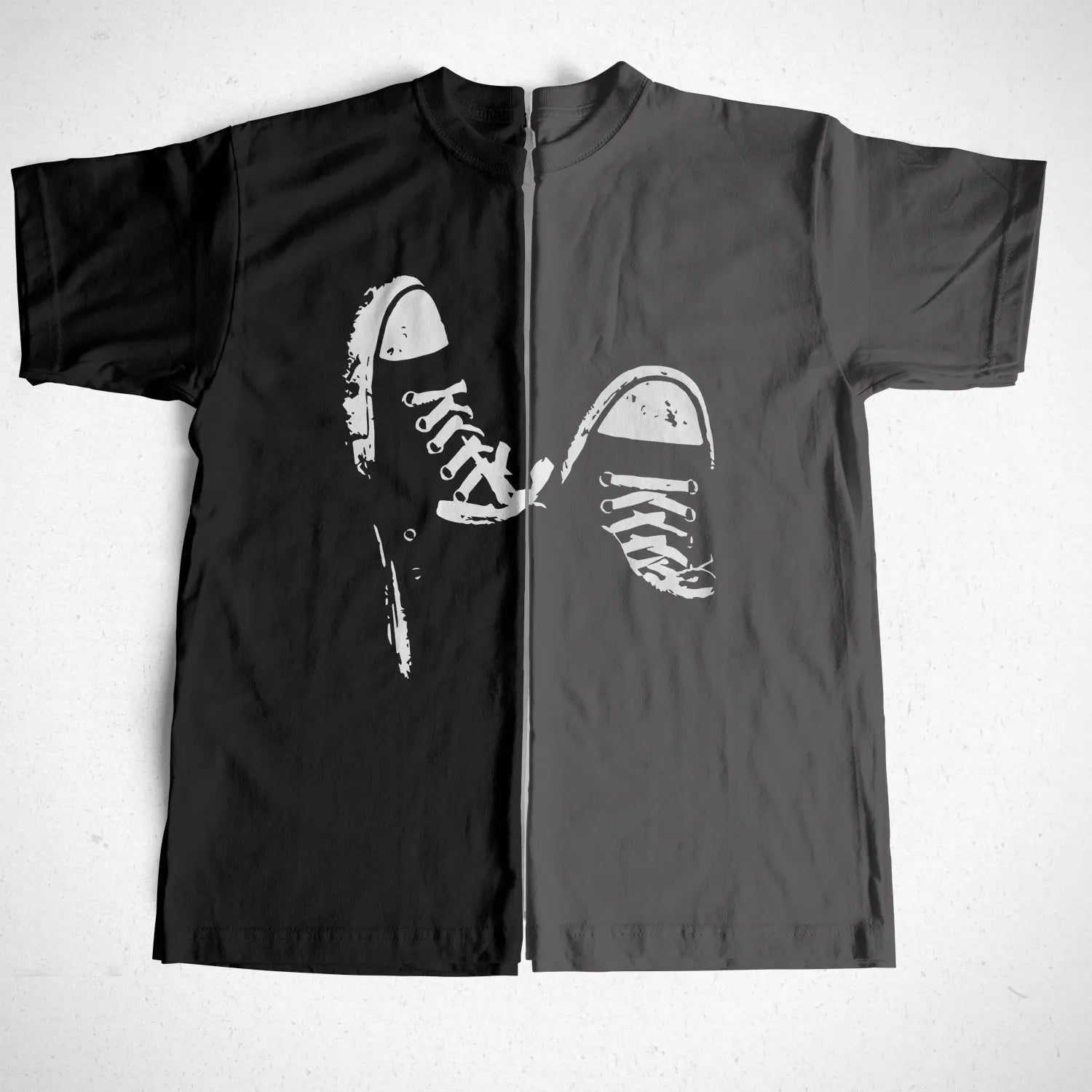 COOLMIND 100% algodón, camiseta informal de manga corta con zapatos de skate para hombre, camiseta fresca de verano para hombre, camiseta para hombre, camisetas para hombre