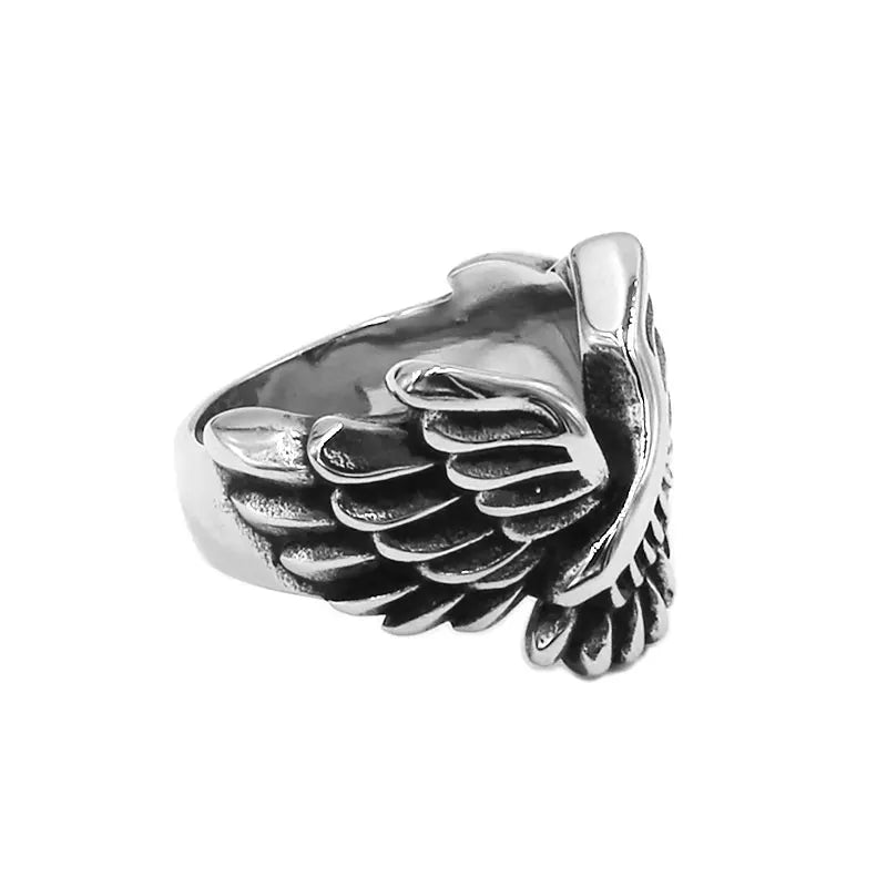 Classic Eagle Wings Ring Stainless Steel Jewelry Animal Eagle Biker Mens Women Ring Wholesale SWR0972A