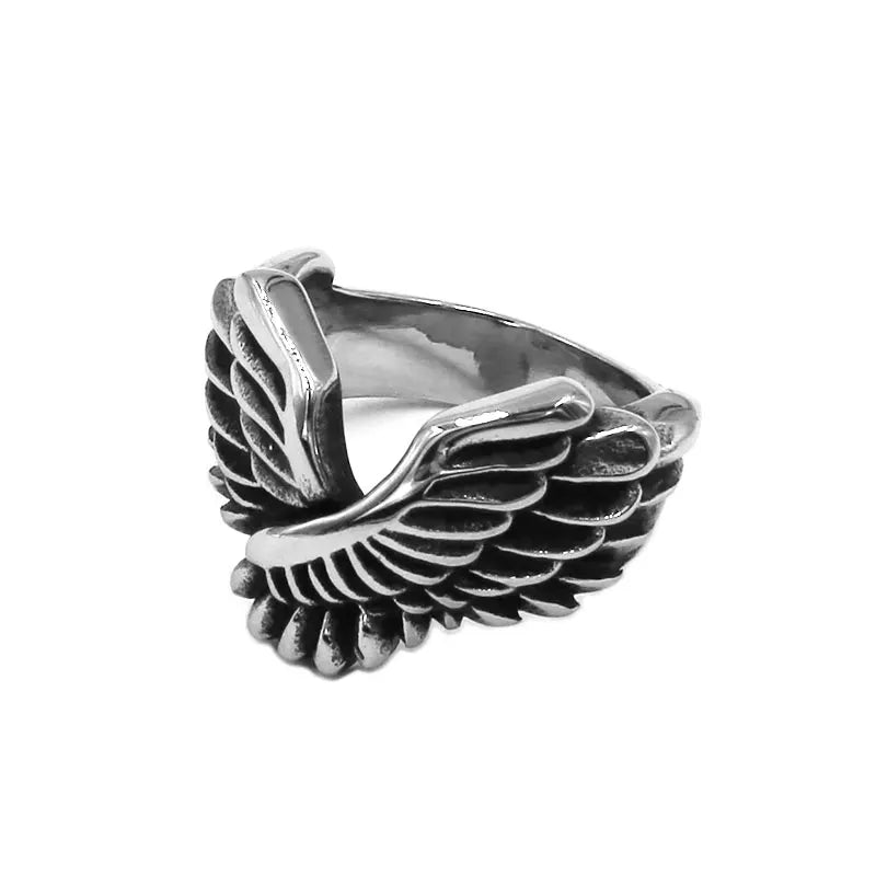 Classic Eagle Wings Ring Stainless Steel Jewelry Animal Eagle Biker Mens Women Ring Wholesale SWR0972A