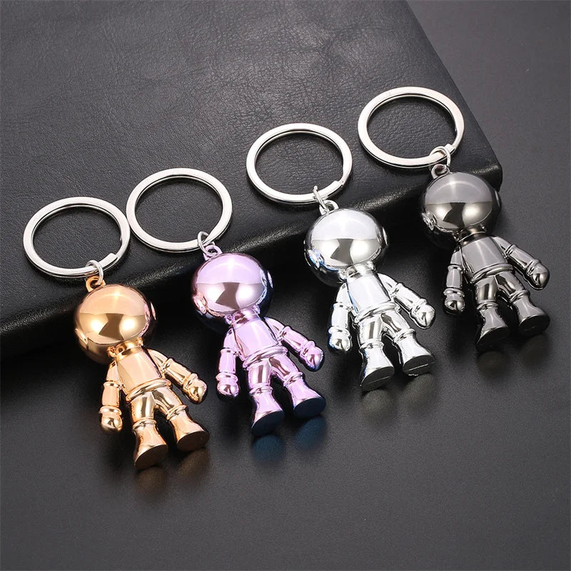 Handmade 3D Astronaut Space Robot Spaceman Keychain Keyring Gift For Man Friend Fashion Car Keychain