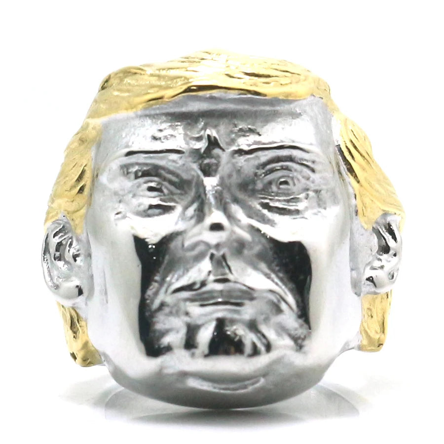 Stainless Steel President Donald Trump Classic Ring