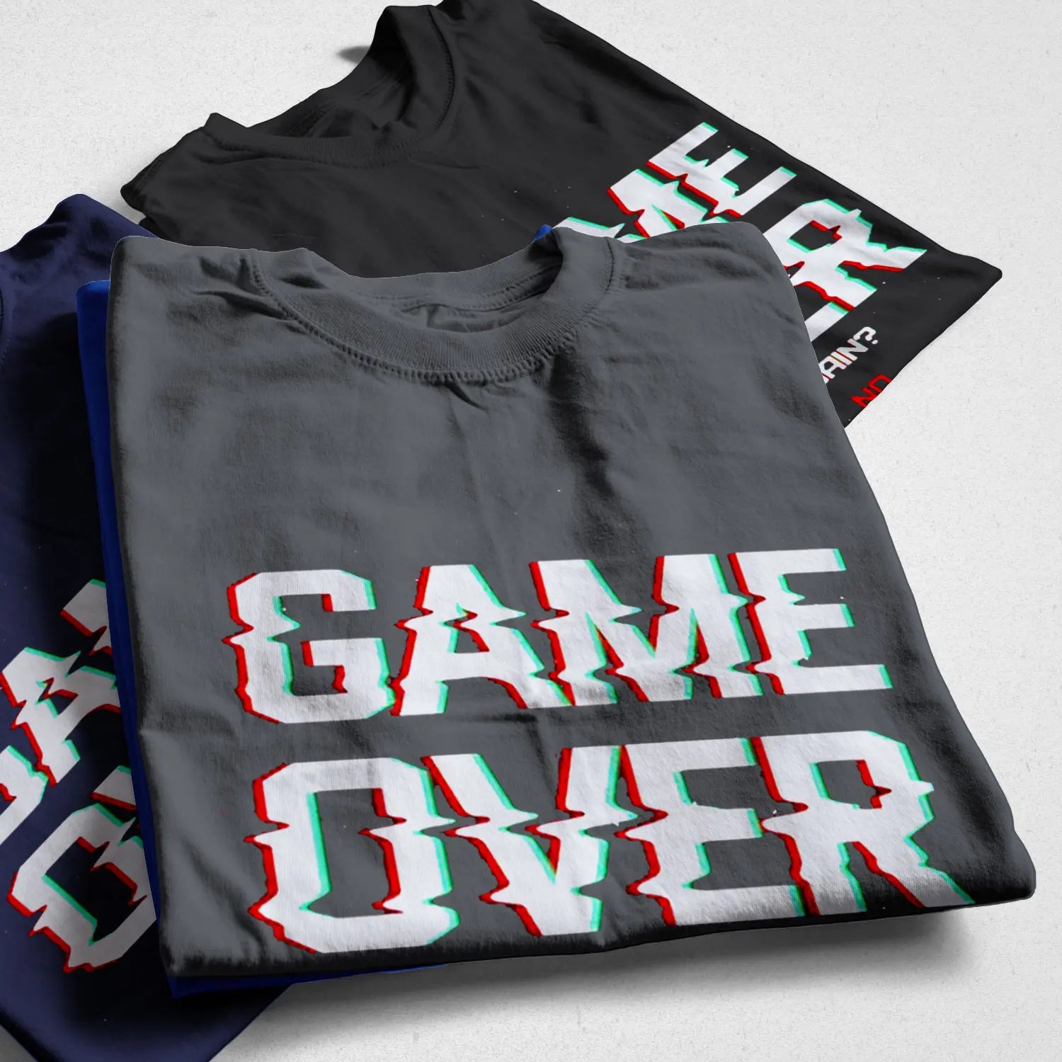 COOLMIND 100 % Baumwolle, „Game Over“-Print, Herren-T-Shirt, lässig, witzig, cooles T-Shirt aus Baumwolle mit Rundhalsausschnitt, Herren-T-Shirts, Tops