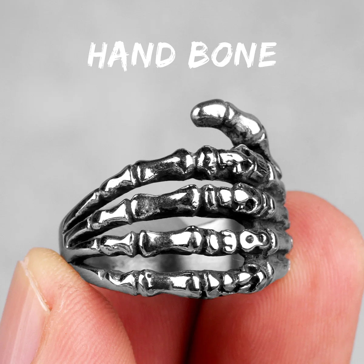 Edelstahl Männer Gothic Schädel Kopf Ringe Skeleton Punk Hip Hop Schwarz Cool Für Männliche Junge Schmuck Kreativität Geschenk Großhandel