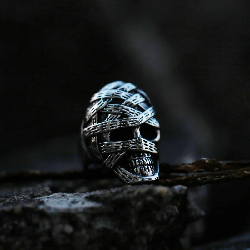 New Style Retro Egyptian Ancient Egyptian Mummy Skull Ring For Men Punk Biker Fashion Jewelry Wholesale