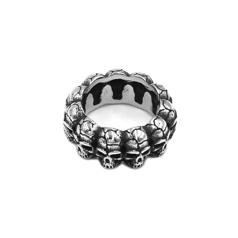 Vintage Skull Ring Stainless Steel Classic Tribal Biker Mens Jewelry Wholesale SWR0960A