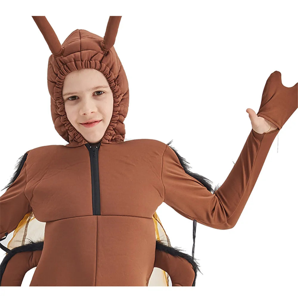 Adult Funny Cockroach Halloween Costume Children Insect Cosplay Outfits Carnival Easter Purim Fancy Dress