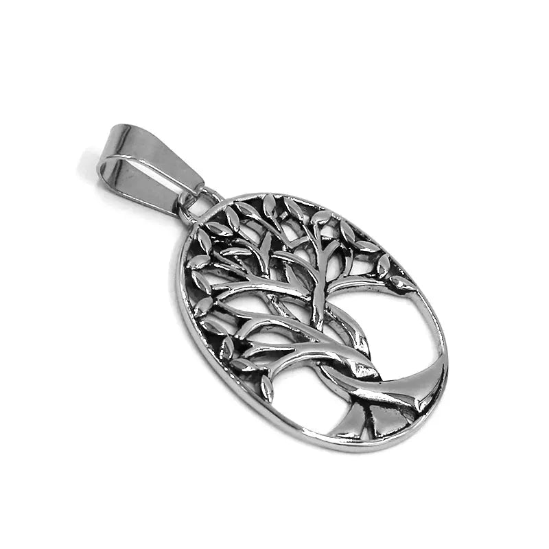 Wholesale Tree of Life Pendant Stainless Steel Jewelry Claddagh Style Celtic Knot Women Biker Pendant SWP0516A