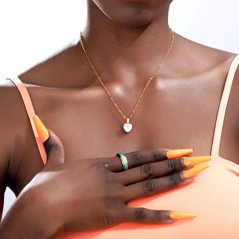 Zircon Heart Pendant Necklace For Women - Madeinsea©