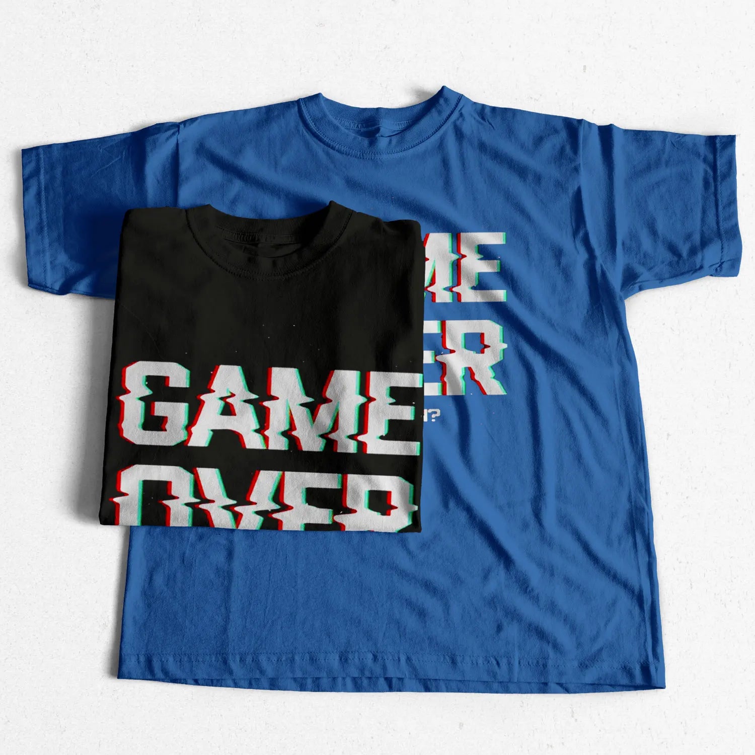 Camiseta COOLMIND 100% algodón con estampado de Game Over para hombre, camiseta informal divertida para hombre, camiseta fresca de algodón con cuello redondo, camisetas para hombre