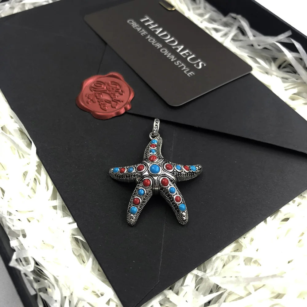 Pendant Unique Starfish Summer New Jewelry Bohemia 925 Sterling Silver Accessories Oceans Gift For Women Men