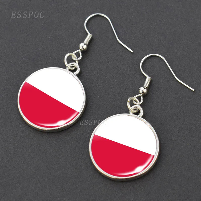 National Flag Pattern Dangle Earrings Israel Russia United States France Italy Germany Spain Flag Women Hook Earring Jewelry