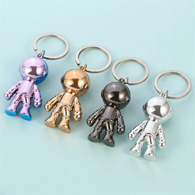 Handmade 3D Astronaut Space Robot Spaceman Keychain Keyring Gift For Man Friend Fashion Car Keychain