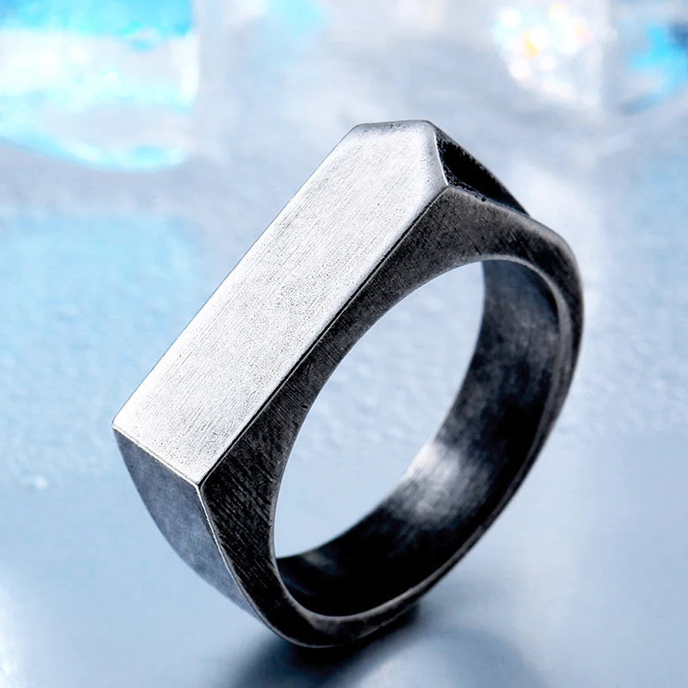 Korean Version Of Simple Ring Men Women Punk Hip Hop Stainless Steel Biker Men Ring Fashion Simple Jewelry Gift Wholesale