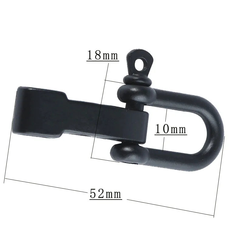 1 set Survival Outdoors Adjustable D-shaped Clasps Screw U-shaped Buckle Carabiner Components for Jewelry DIY Making Findings