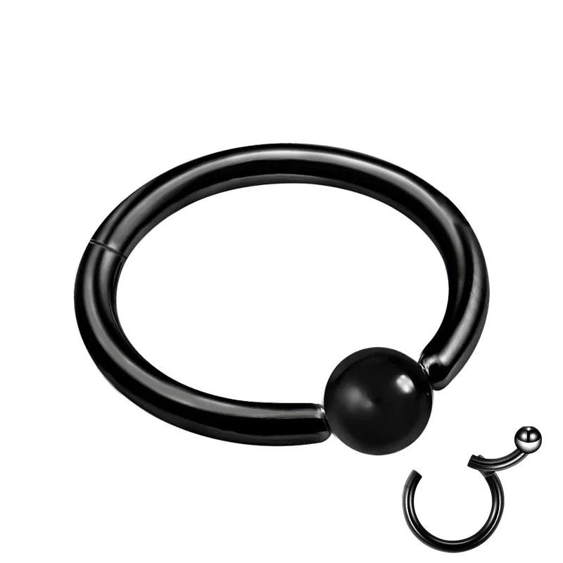 Mixed Style Double Layers Steel Clicker Segment Nose Hoop Rings Hinged Ear Helix Septum Piercing Unisex Body Jewelry Nostril Man