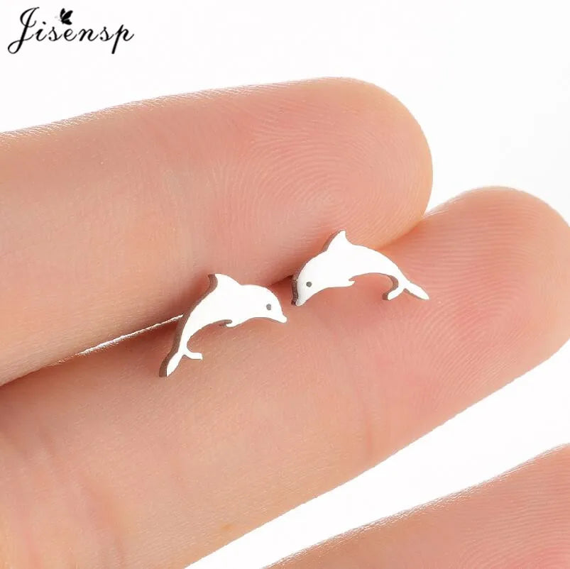 Boucles d'oreilles à tige en forme de requin