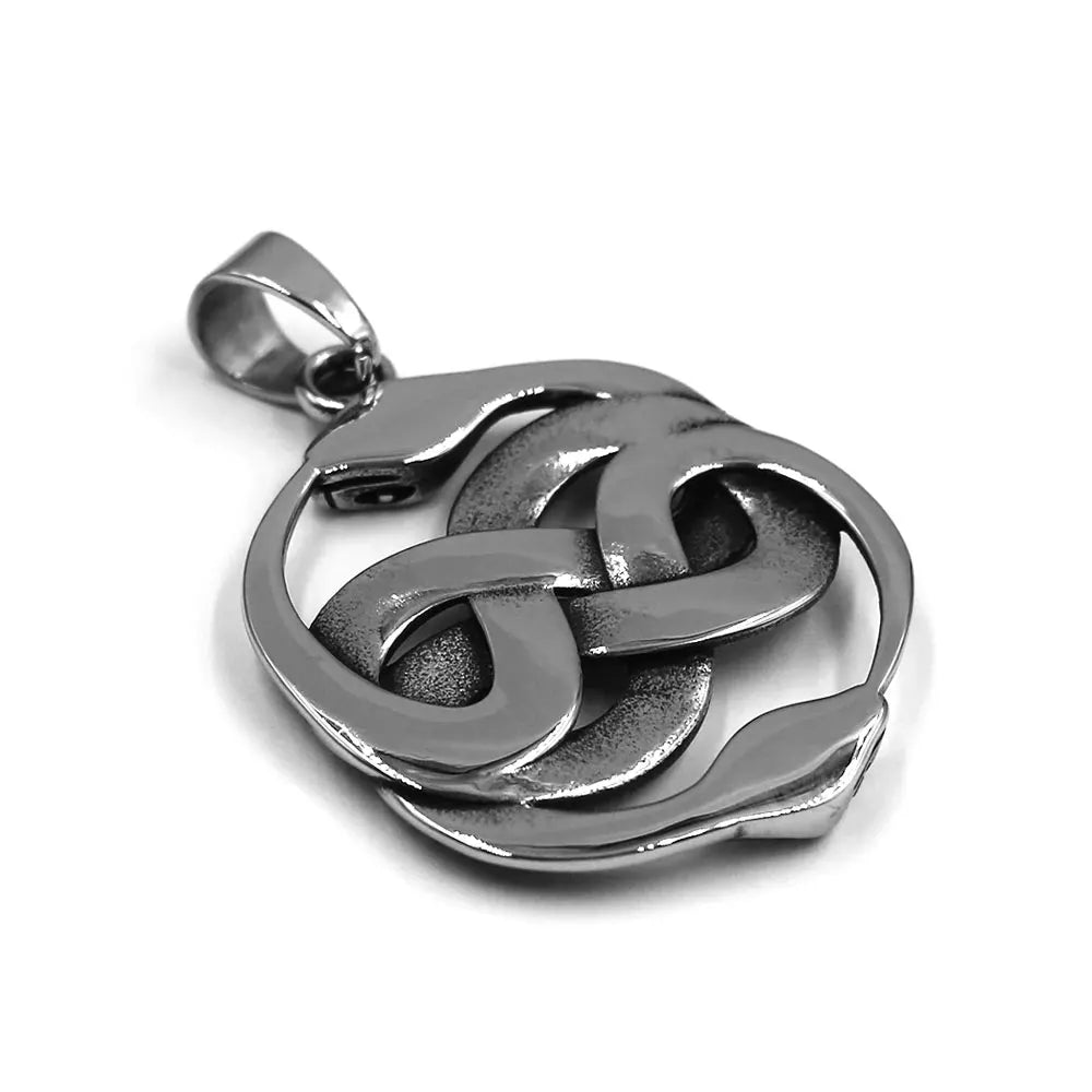 Exquisite Double Snake Pendant Stainless Steel Jewelry Fashion Animal Biker Mens Pendant SWP0622A