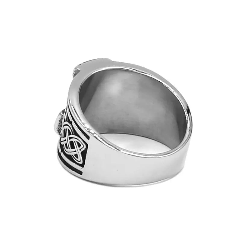 Norse Viking Myth Thor Hammer Ring Stainless Steel Classic Tribal Celtic Knot Jewelry  Wholesale SWR00978A