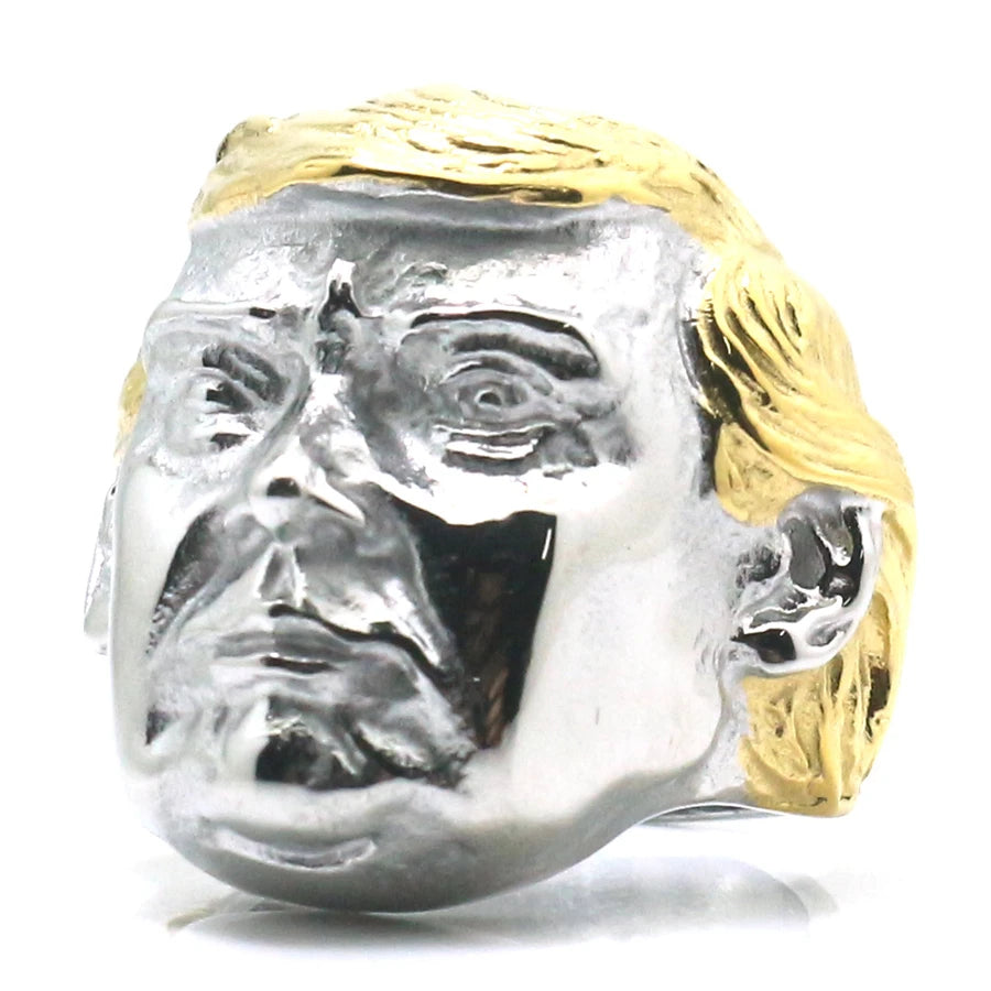 Stainless Steel President Donald Trump Classic Ring