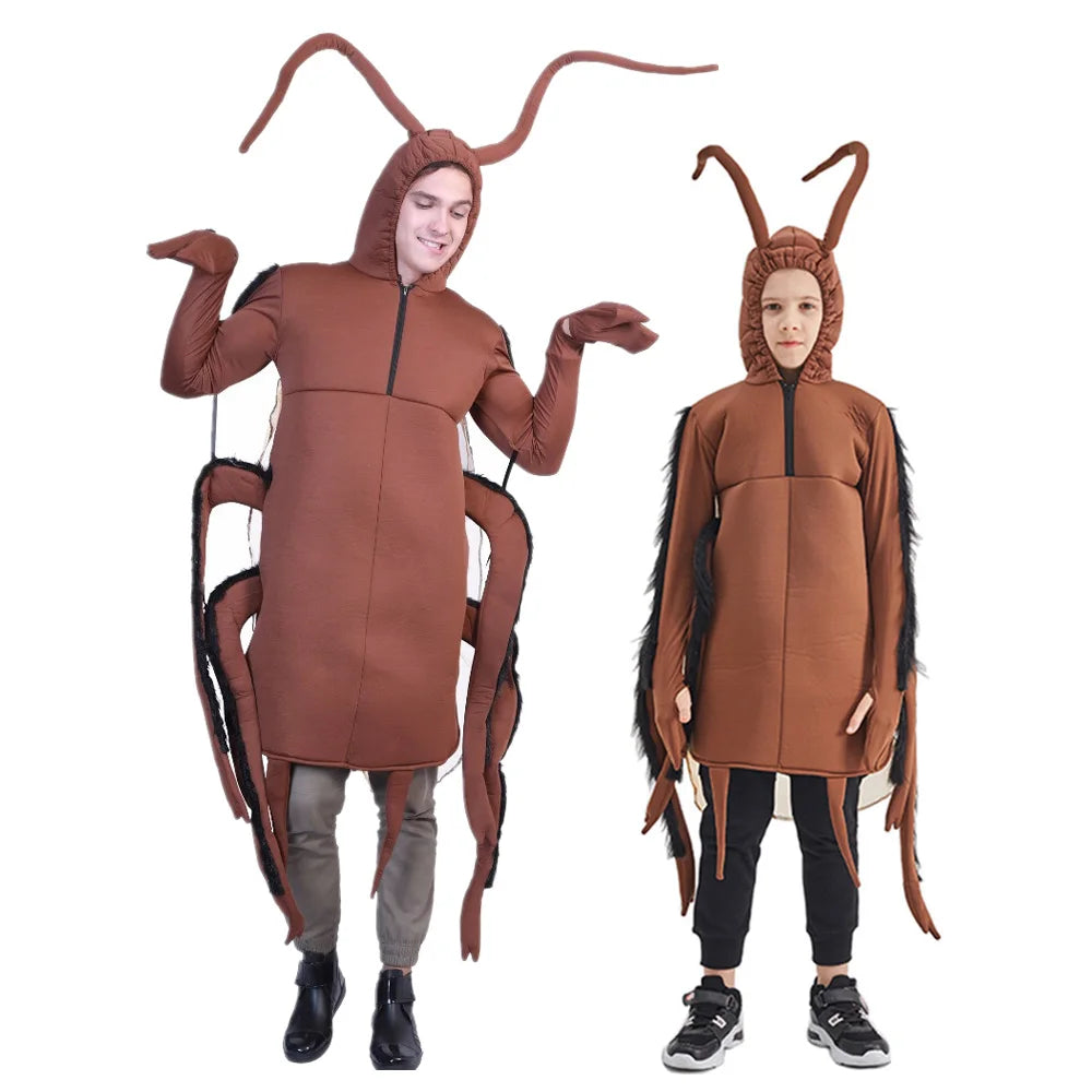 Disfraz divertido de cucaracha para Halloween para adultos, disfraz de insecto para niños, disfraz de carnaval, Pascua, Purim