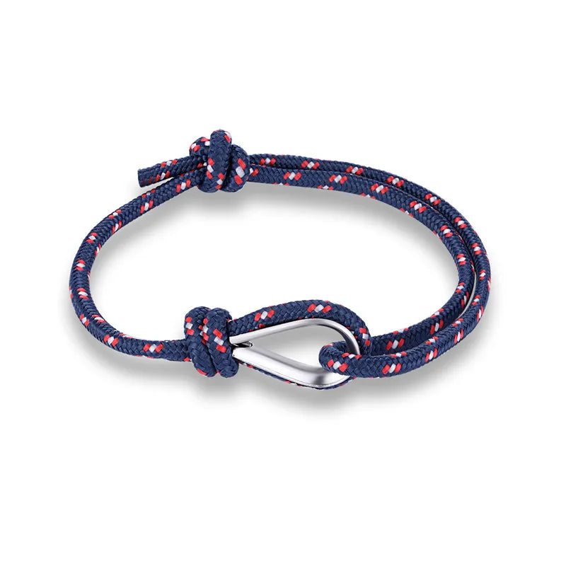 MKENDN New Arrival Fashion Sport Camping Parachute Navy Blue Cord Men Women Nautical Survival Rope Chain Bracelet Summer Style