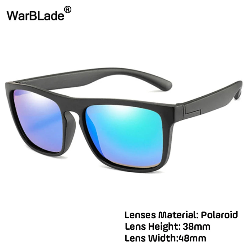 WarBlade New Kids Silica Soft Sunglasses Polarizing Square Boys Girls Brand Eyeglasses Infant UV400 Breakproof Sunglasses - Madeinsea©