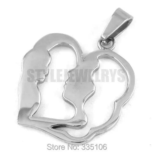 Mother Kids Love Pendant Stainless Steel Jewelry Everlasting Love Fashion Mom and Children Pendant Gift SWP0200A