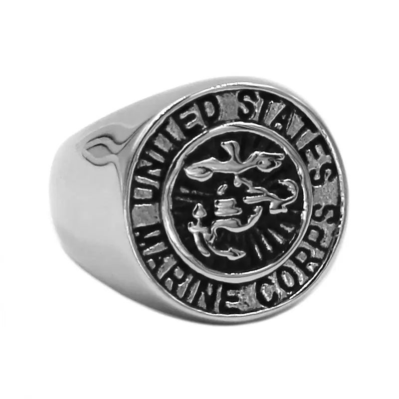 Anillos de acero inoxidable del Cuerpo de Marines de los Estados Unidos/Ejército/Fuerza Aérea/Marina