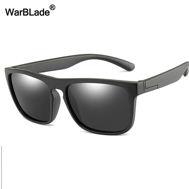 WarBlade New Kids Silica Soft Sunglasses Polarizing Square Boys Girls Brand Eyeglasses Infant UV400 Breakproof Sunglasses - Madeinsea©