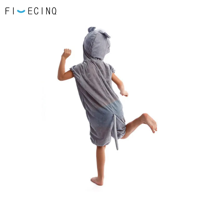 Animal Small Mouse Cosplay Costume Boy Girl Child Cartoon Pajama Gray Short Sleeve Funny Suit Halloween Carnival Jumpsuit Kids