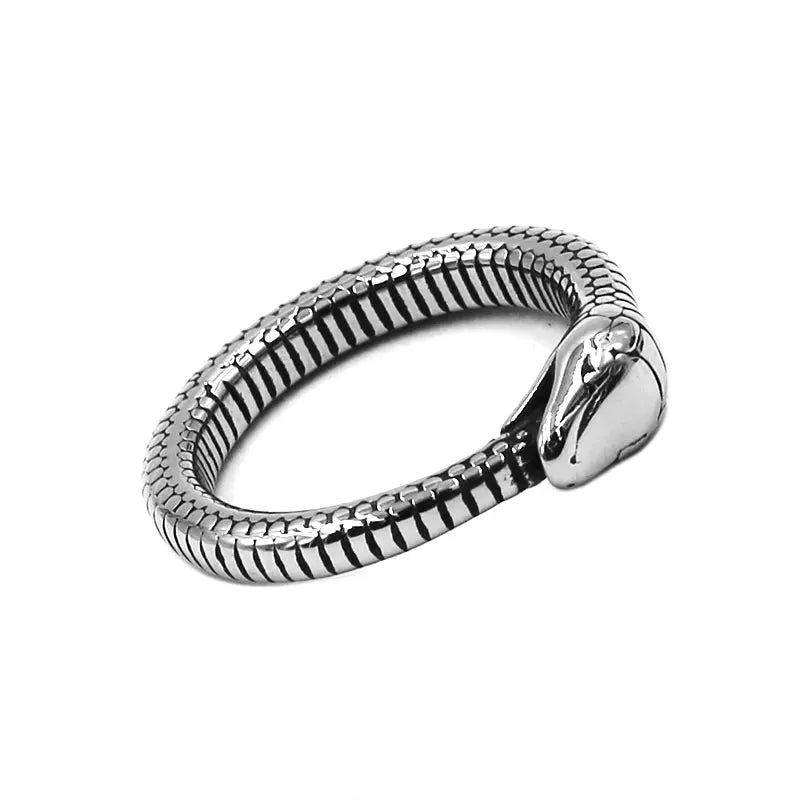 Fashion exquisite snake Ring Stainless Steel Jewelry Biker Animal Gift For Mens Women Girls Wholesale SWR0916