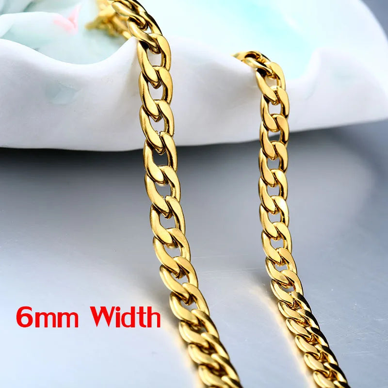 Beier stainless steel Classic punk water wave necklace chain men's necklace wild wholesale high quality jewelry BN1025