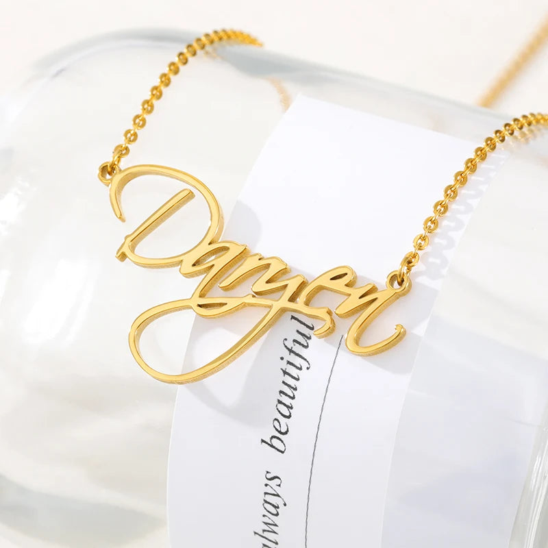 Custom Crown Name Personalized Necklaces For Women Man  Stainless Steel Charm Jewelry Unique Princess Gift