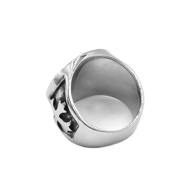 Classic Saint Joseph Ring Stainless Steel Fashion Punk Cross Biker Mens Jewelry Wholesale SWR0975A