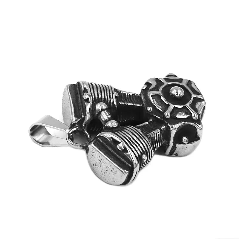 Motorrad-Motor-Anhänger Edelstahl Halskette Biker Herren Schmuck SWP0518A