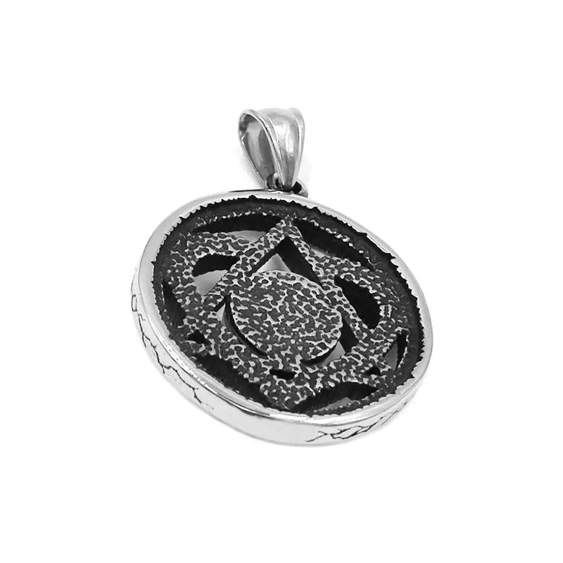 Wizard Ghost Evil Eye Pendant Stainless Steel Egyptian Eye of Horus Illuminati Pyramid Eye Pendant Biker For Mens SWP0595A