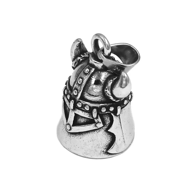 Punk Vikings Helm Glocke Anhänger Edelstahl Schmuck Mode Nordischen Viking Biker Männer Anhänger Weihnachten Geschenk SWP0617A