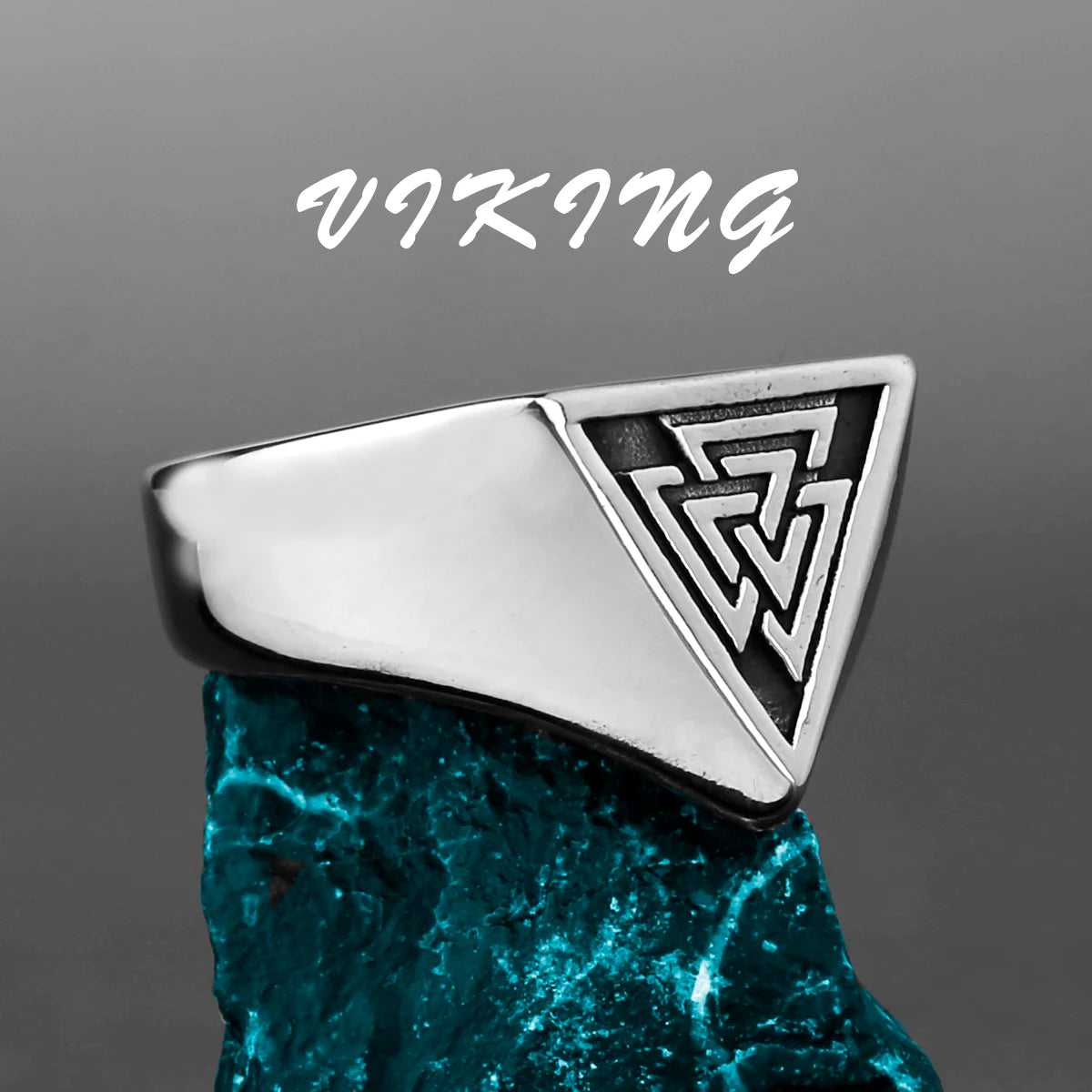 Nordic Viking Stainless Steel Ring Anchor Compass Tree of Life Viking Rune Wolf Men and Women Ring Jewelry Factory Wholesale